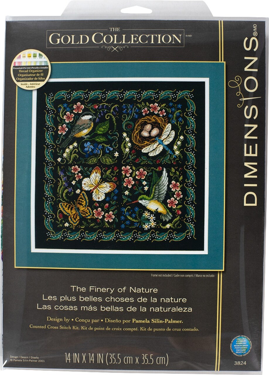Dimensions Gold Collection Counted Cross Stitch Kit 14"X14"-The Finery Of Nature